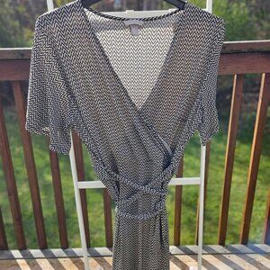 H&M Short Sleeve Midi Wrap Dress XL